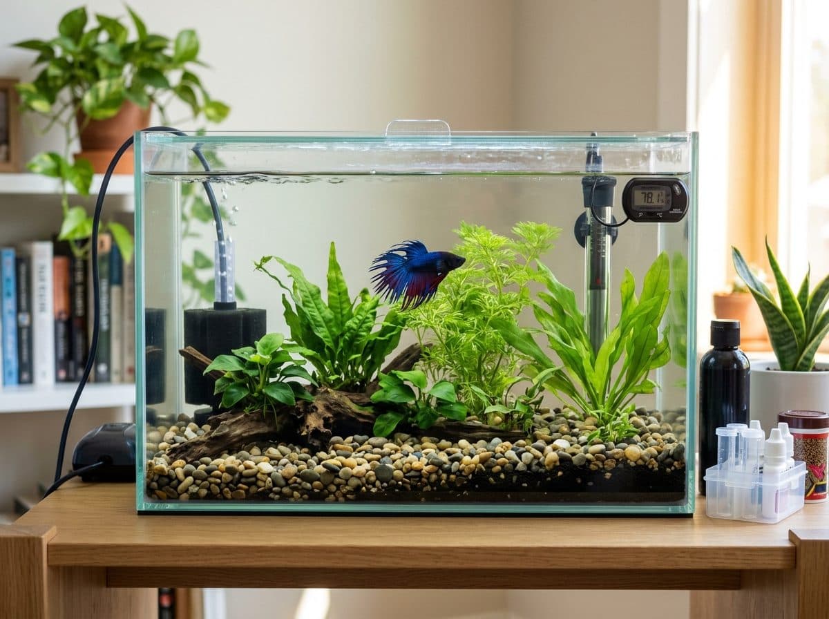 A correctly set up Betta Fish tank