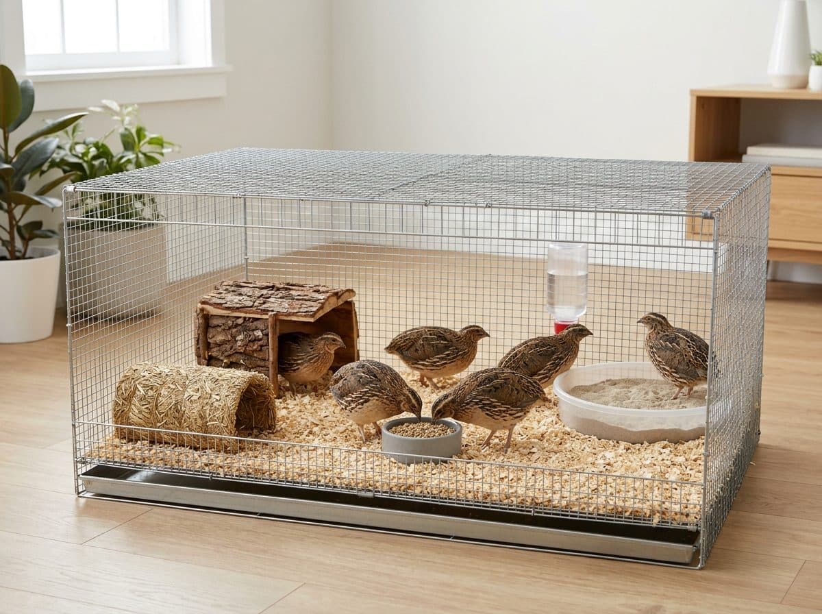 A correctly set up Quail brooder